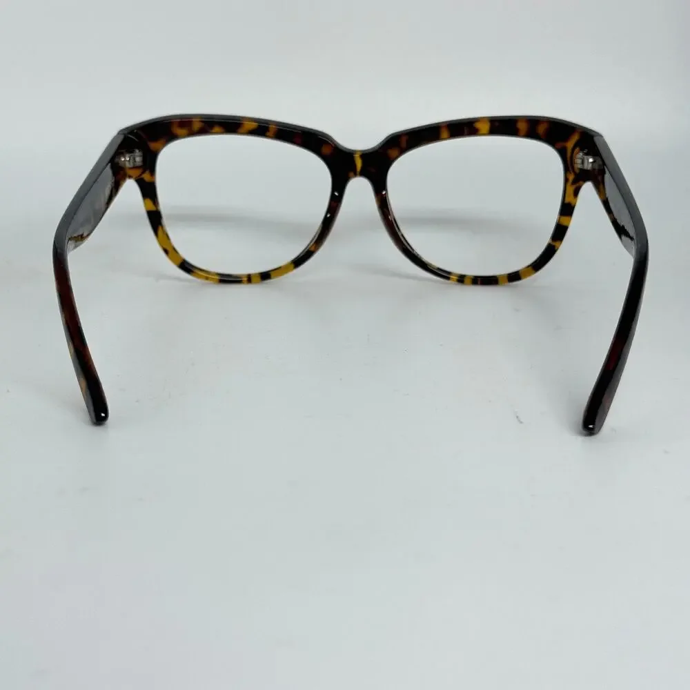 ZENNI Designer Cat-Eye Sunglasses‎ Animal Print Frame Orange 2032425 H17423